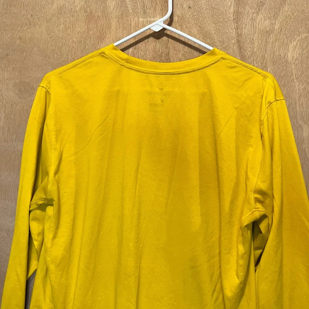 Nike Iowa State Cyclones Shirt Mens Large Yellow Long Sleeve Dri-FIT Collegiate